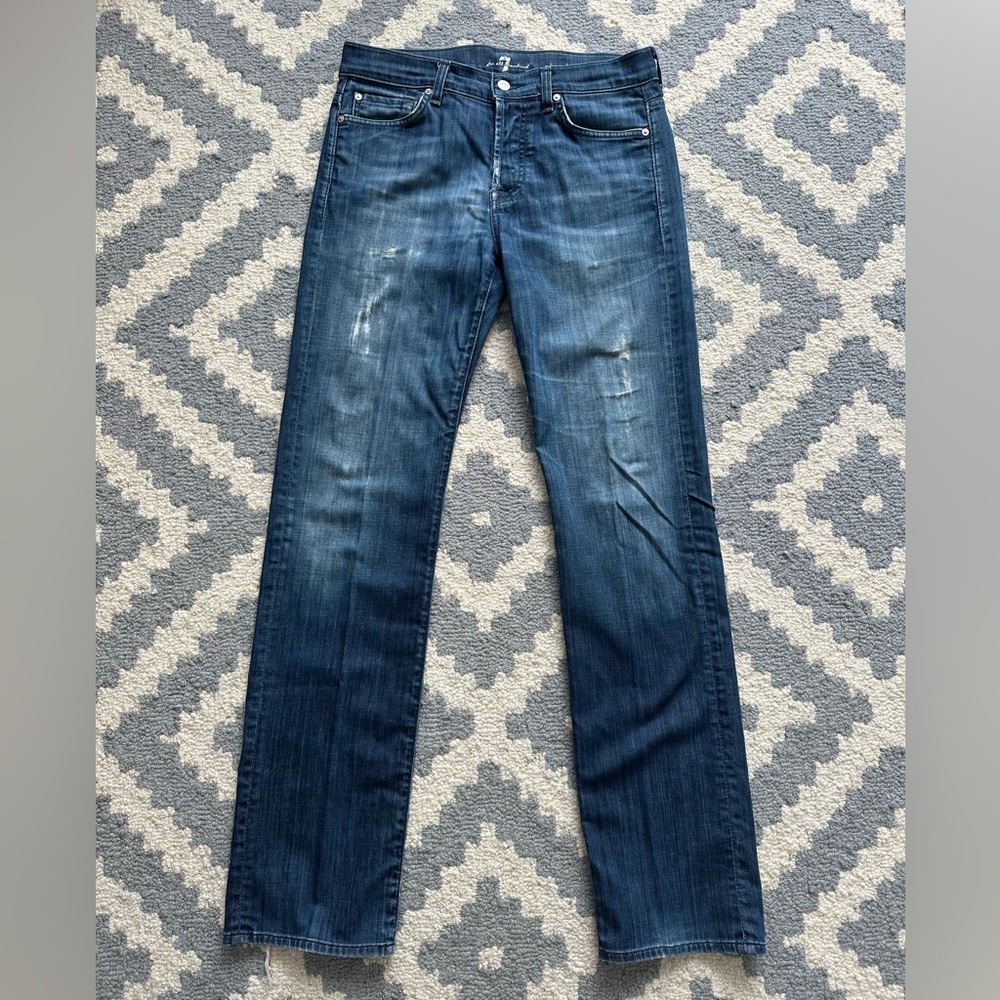 7 For All Mankind Men’s Dark Blue Jeans, Size 32